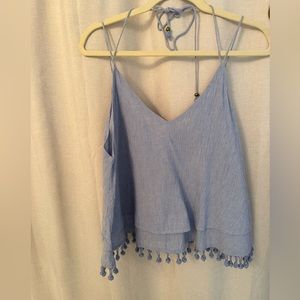 Karlie Light Blue Crop Tank